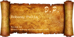 Dobosy Polla névjegykártya